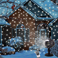 LED Dynamic Projection Snowfall Shadow Lights, White LED