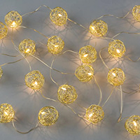 LED Firefly Wire Fairy Wire Mesh Metal Ball Lights
