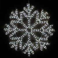 60CM LED Rope Light Snowflake, Cool White LED