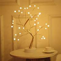45cm Tabletop Pearl Tree, Warm White LED