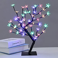 45cm Tabletop Cherryblossom Flower Tree, Multi LED