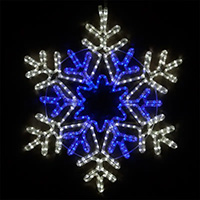 90CM LED Rope Light Snowflake,White/Blue LED