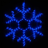45CM LED Rope Light Snowflake, Blue LED