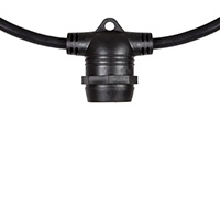 E26 -Light Patio Stringer, Black Wire