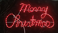 LED Rope Light Merry Christmas Sign