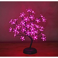 45cm Tabletop Crystal Flower Tree, Pink LED