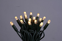 Outdoor Connectable Bullet Warm White LED  String Lights, Rubber Wire