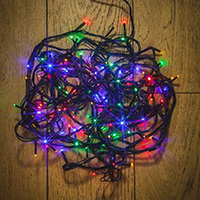 Indoor Multifunction LED String Lights, Multi LED, Green Wire