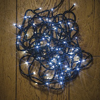 Indoor Multifunction LED String Lights, White LED, Green Wire