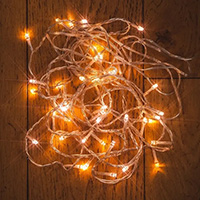Indoor Multifunction LED Curtain Lights, Warm White LED, Clear Wire