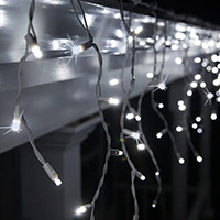 UL/CSA Listed 5MM Mini LED Icicle Lights, White Wire
