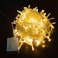 AC Indoor Multifunction LED String Lights, Warm White LED, Clear Wire