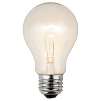 A19 Clear Transparent Bulbs, E26 Base