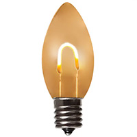 Clear C9 LED Filament Bulbs, E17 Base