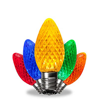 Multi LED  C7 Bulbs, E12 Base