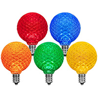 LED Faceted G50 Bulbs, E12 Base