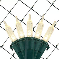 UL/CSA Listed M5 LED Net Lights, Green Wire