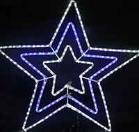 90CM LED Rope Light Star, Cool White/Blue LED