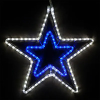45CM LED Rope Light Star,Cool White/Blue LED
