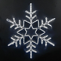90CM LED Rope Light Snowflake, Cool White LED